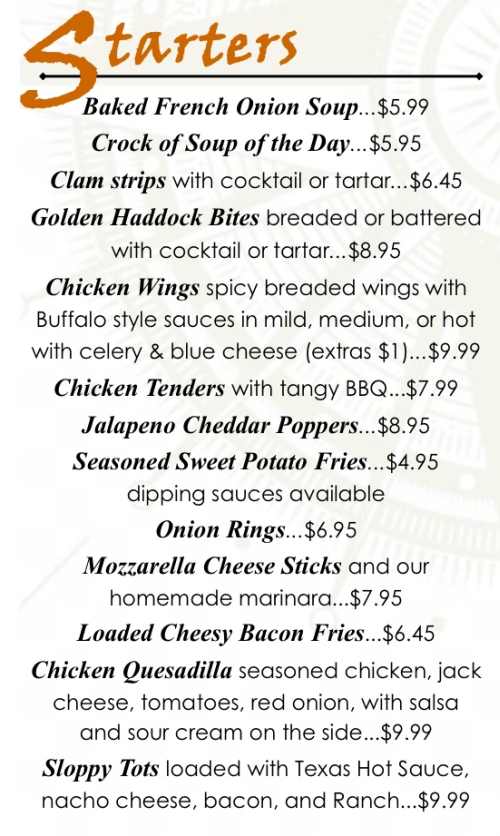 Page 3 of menu, The Office Tavern & Restaurant in Oswego, NY