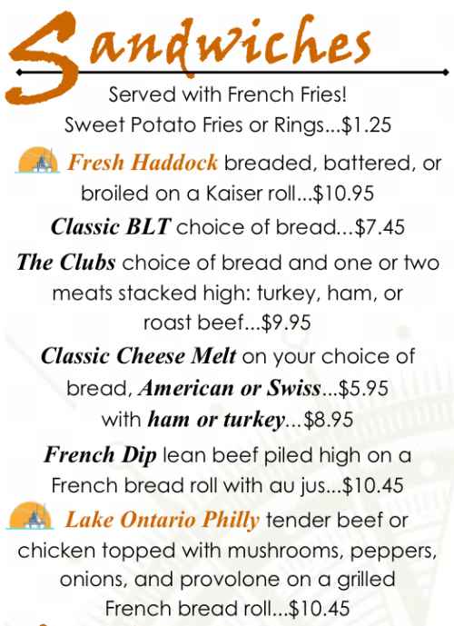 Page 5 of menu, The Office Tavern & Restaurant in Oswego, NY