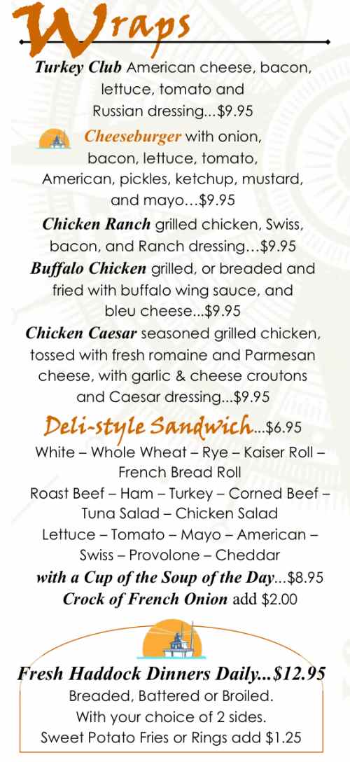 Page 7 of menu, The Office Tavern & Restaurant in Oswego, NY